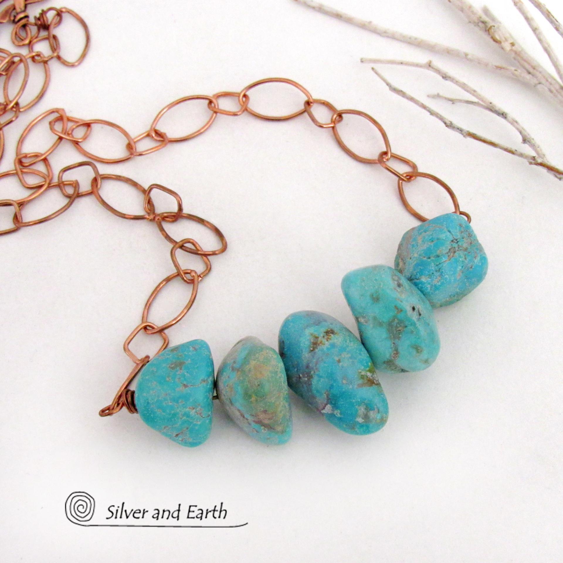 Turquoise and Amber Necklace chunky earth offers natural